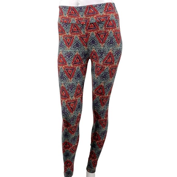 LuLaRoe Buttery Soft Comfort Leggings Size OS 2-10 Greens Rusts Reds Fall Colors - Picture 2 of 16